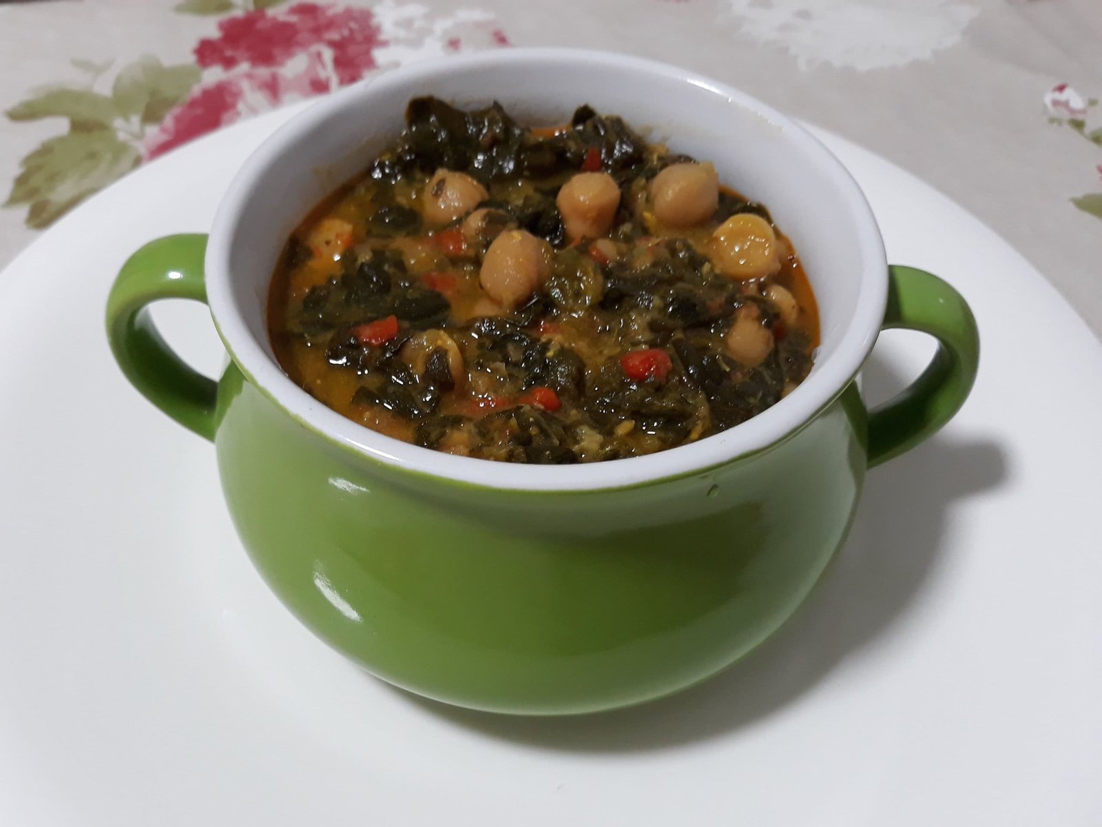 Receta sencilla de garbanzos con espinacas