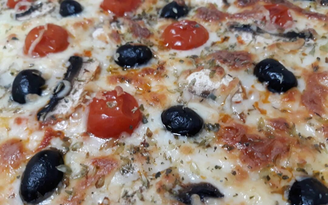 Pizza con base de coliflor
